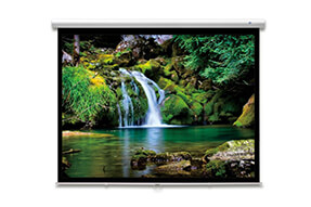 DELUXX Advanced Pantalla manual mural Slowmotion 266 x 148 cm Blanco Mate Polaro