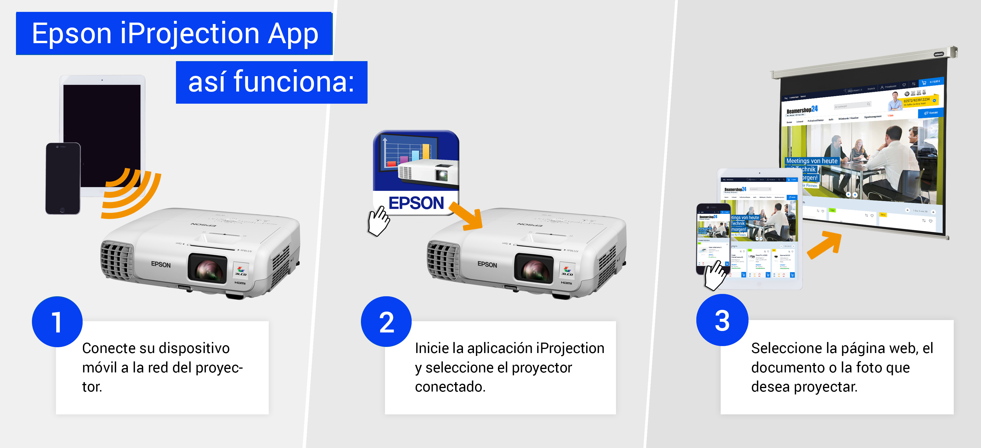 Funktionsweise der Epson iProjection App