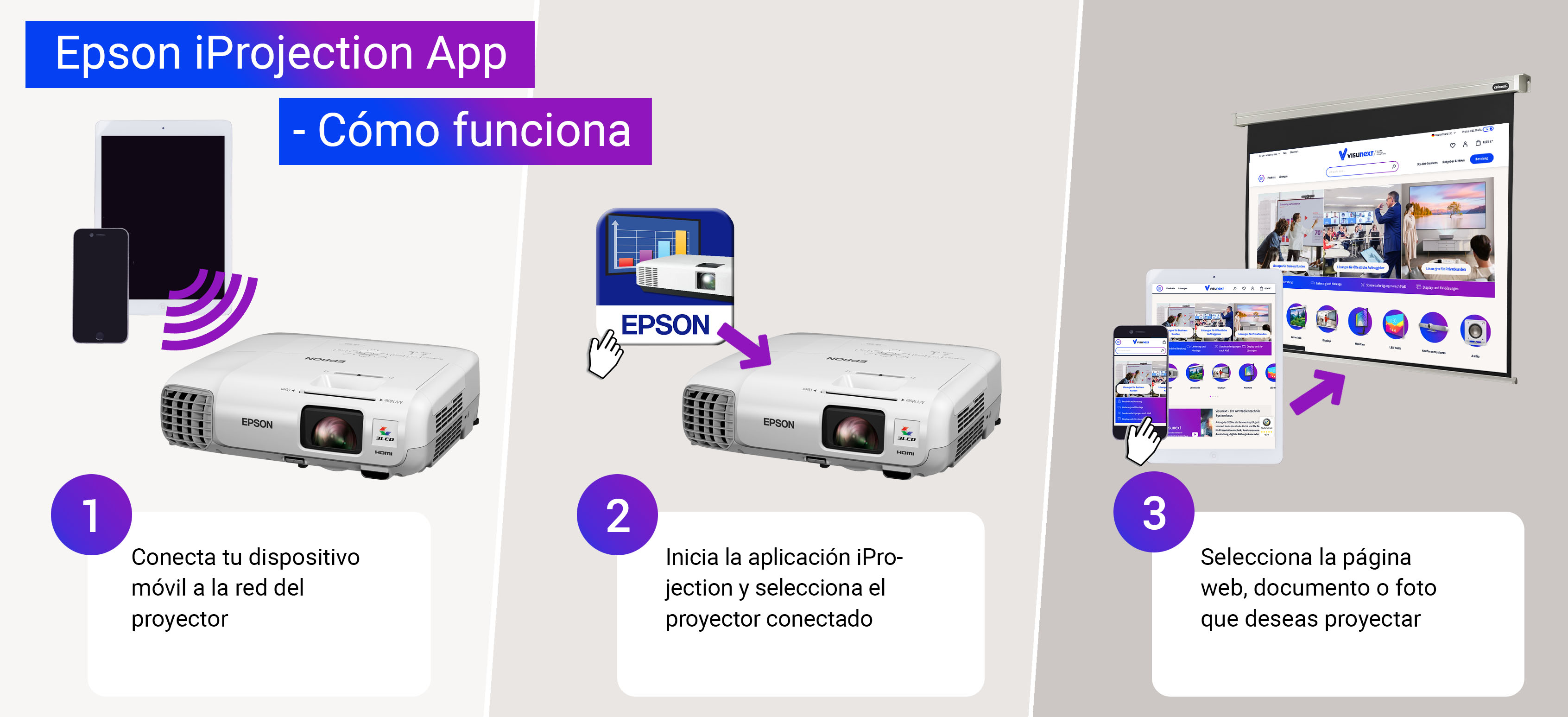  Epson iProjection App - Cómo funciona