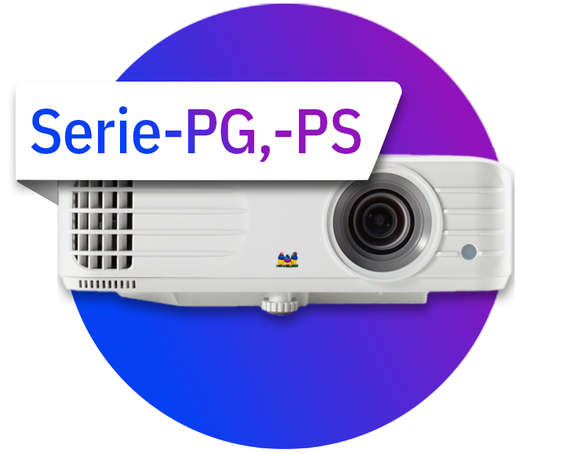 Proyectores ViewSonic para empresas y el sector educativo (series PG y PS)